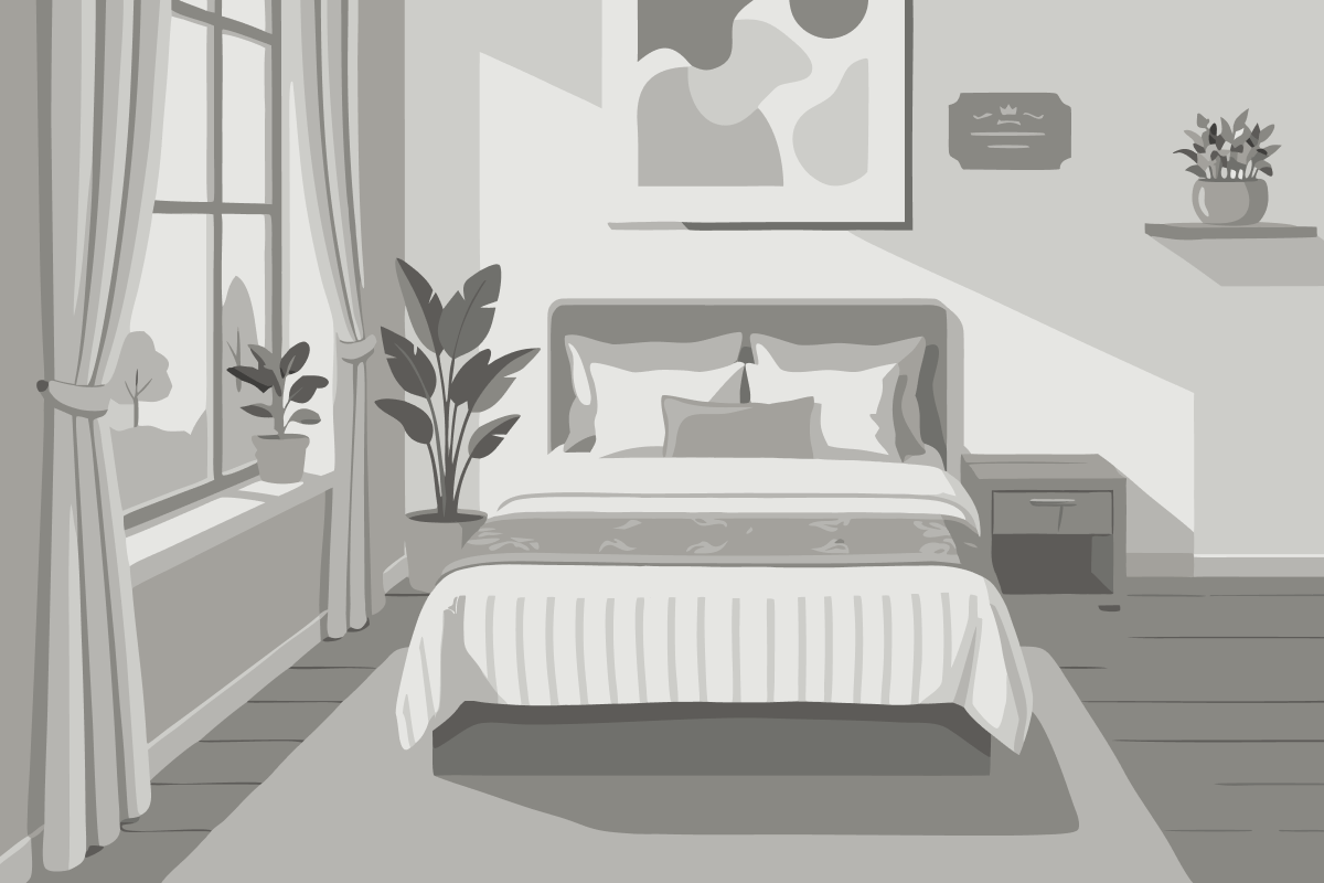 Standard Zweibettzimmer mit Bergblick